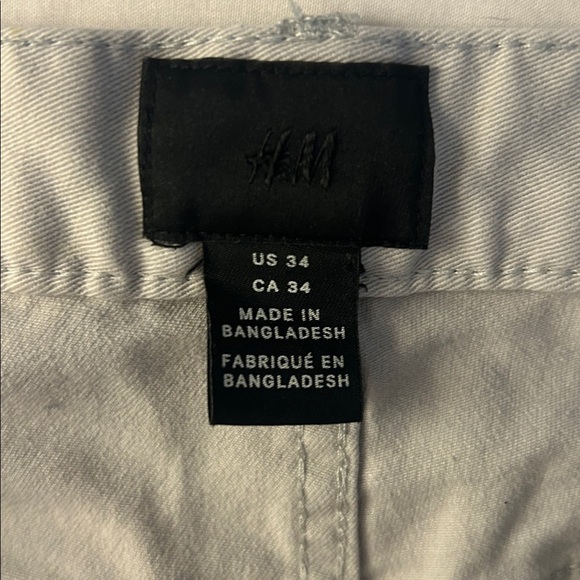 H&M Slim Fit Jean Shorts Size 34 light beige cotton blend - Picture 4 of 5